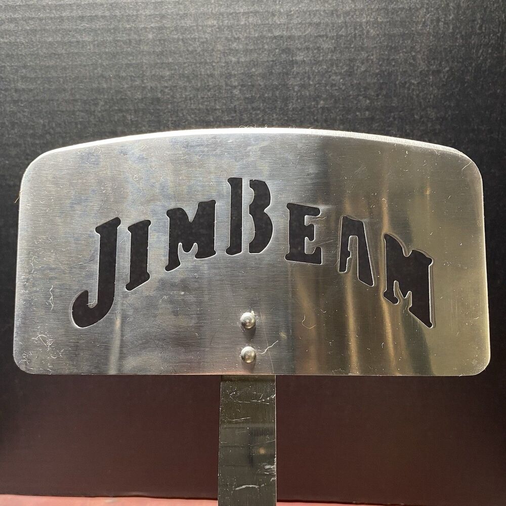 Jim Beam BBQ Grilling Tool Large Stainless Spatula Wood Handle Camping Party
